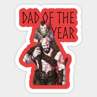 Dad Of The Year Sticker